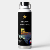 My Texas - Illustrated map outline - personalize ウォーターボトル (背面)