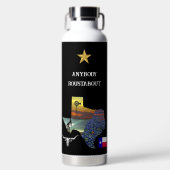 My Texas - Illustrated map outline - personalize ウォーターボトル (正面)