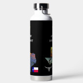 My Texas - Illustrated map outline - personalize ウォーターボトル (左面)