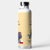My Texas - Illustrated map outline - personalize ウォーターボトル (右面)