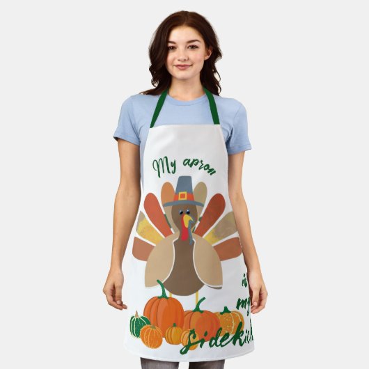 My Thanksgiving Buddy エプロン (着用した状態)
