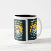 My Therapist Has Four Paws Funny Cat Lover Coffee ツートーンマグカップ (正面右)