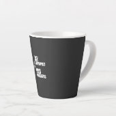 My Therapist Has Whiskers Cat Humor カフェラテマグ (右アングル)