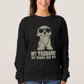 My Therapist He Wags His Tail Cavapoo スウェットシャツ (正面)