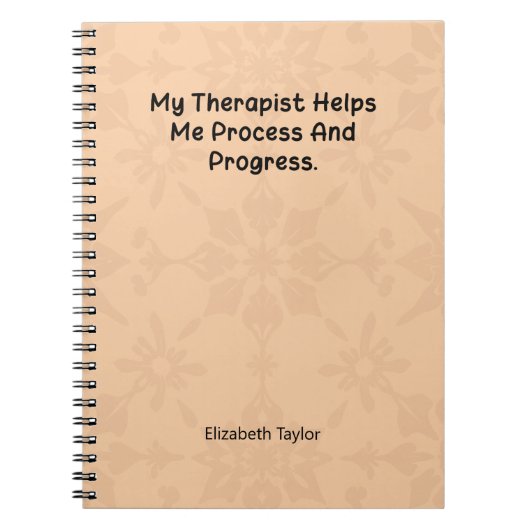 My Therapist Helps Me Process and Progress ノートブック (正面)