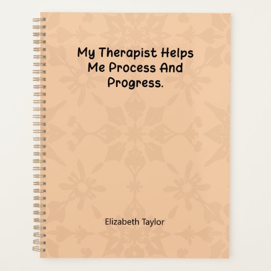My Therapist Helps Me Process and Progress プランナー手帳 (正面)