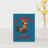 My Therast Gave Up Funny Meme Chicken Humor Saying カード (黄色い花)