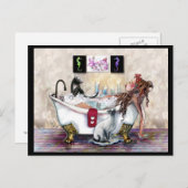 My Time, Lady in the Tub and cats ポストカード (正面/裏面)