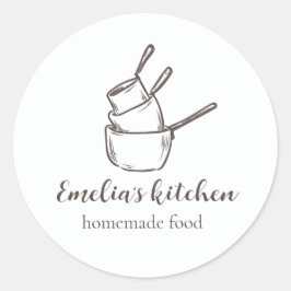 My tiny kitchen logo Sticker ラウンドシール