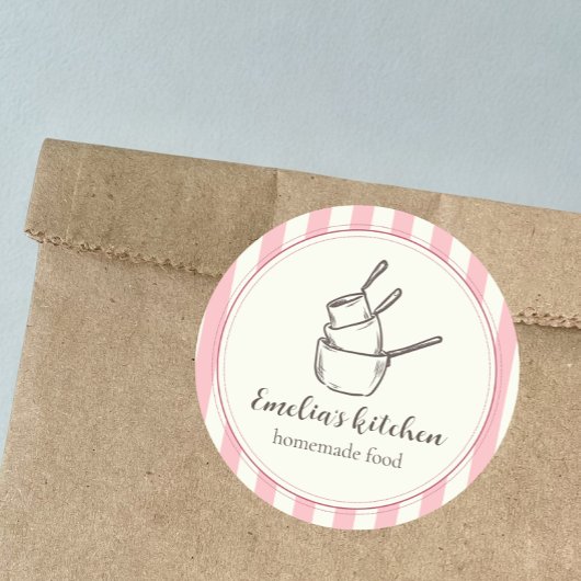 My tiny kitchen logo Sticker ラウンドシール