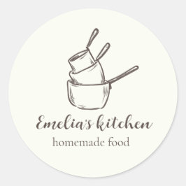 My tiny kitchen logo Sticker ラウンドシール