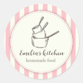 My tiny kitchen logo Sticker ラウンドシール (正面)