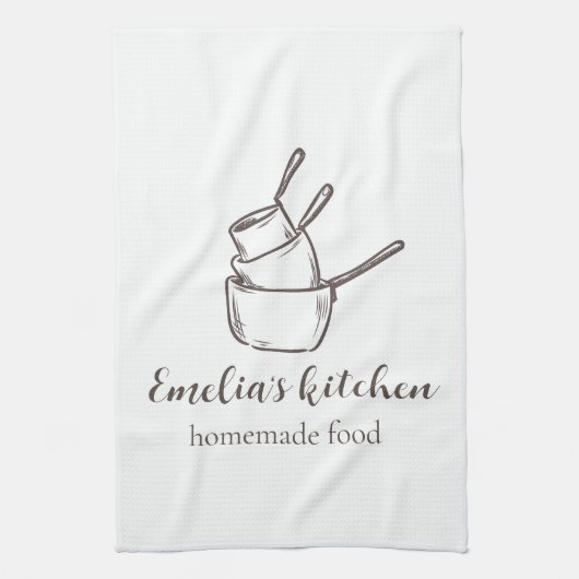 My tiny Kitchen Small Business logo キッチンタオル (縦)