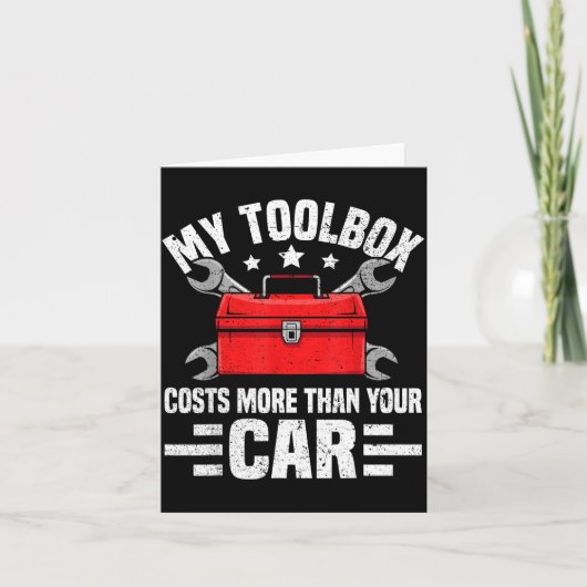 My Toolbox Costs More Than Your Car Funny Auto Mec カード (正面)