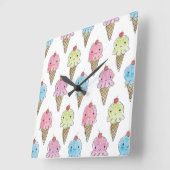 My Treat – アイスクリーム スクエア壁時計 (傾斜)