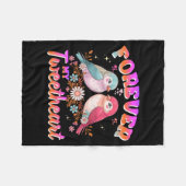 My Tweetheart Forever Valentines Day Love Couple B フリースブランケット (正面(横))