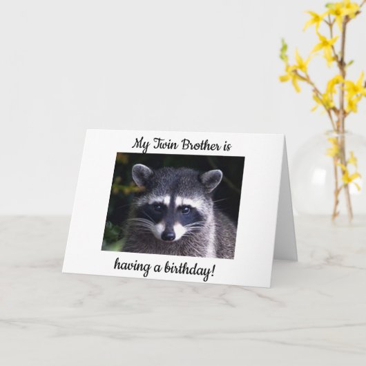 MY ***TWIN "BROTHER*** IS HAVING A BIRTHDAY カード (黄色い花)