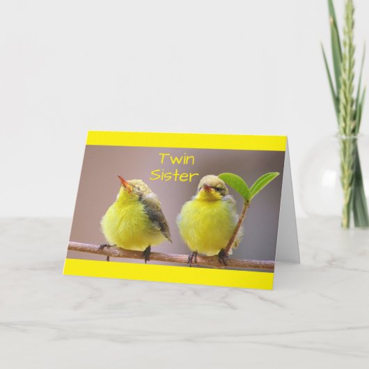 MY TWIN, MY SISTER, MY BEST FRIEND-BIRTHDAY CARD カード (正面)