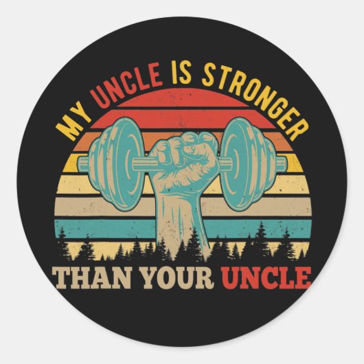My Uncle Is Stronger Than Your Uncle Cute Uncle ラウンドシール (正面)