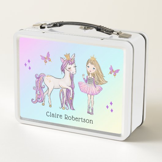 「My Unicorn」簡単・おもしろいレトロ学校 メタルランチボックス (裏面)