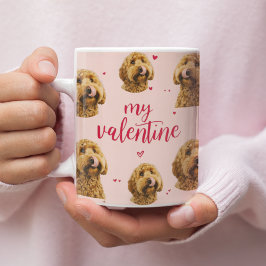 My Valentine Dog | Personalized Pet Photo コーヒーマグカップ