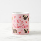 My Valentine Dog | Personalized Pet Photo Pink コーヒーマグカップ (中央)