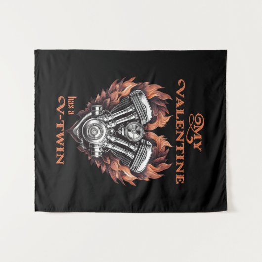 My Valentine has a V-Twin, Biker タペストリー (正面(横))