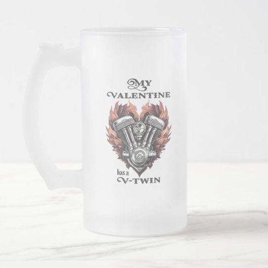 My Valentine has a V-Twin, Biker フロストグラスビールジョッキ (左)