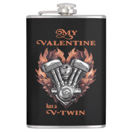 My Valentine has a V-Twin, Biker style フラスク