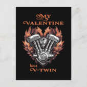 My Valentine has a V-Twin, Biker style ポストカード (正面)