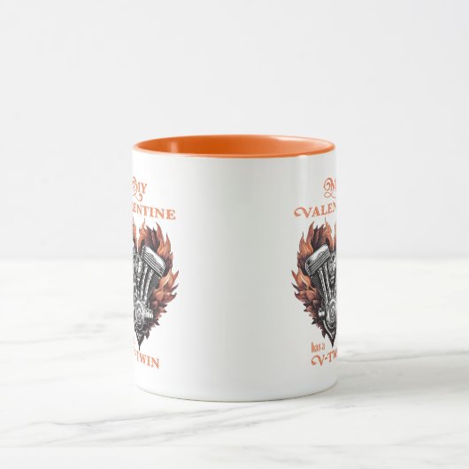 My Valentine has a V-Twin, Biker style マグカップ (中央)