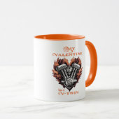 My Valentine has a V-Twin, Biker style マグカップ (正面右)