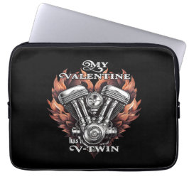 My Valentine has a V-Twin, Biker style ラップトップスリーブ