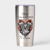 My Valentine has a V-Twin, Biker style 保温保冷タンブラー (正面)