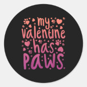 My Valentine Has Paws  ラウンドシール (正面)