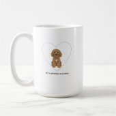 My Valentine Has Paws Cockapoo Dog Lover コーヒーマグカップ (左)