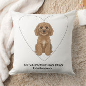 My Valentine Has Paws Cockapoo Personalise クッション (ブランケット)