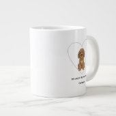My Valentine Has Paws Cockapoo Personalise  ジャンボコーヒーマグカップ (正面右)