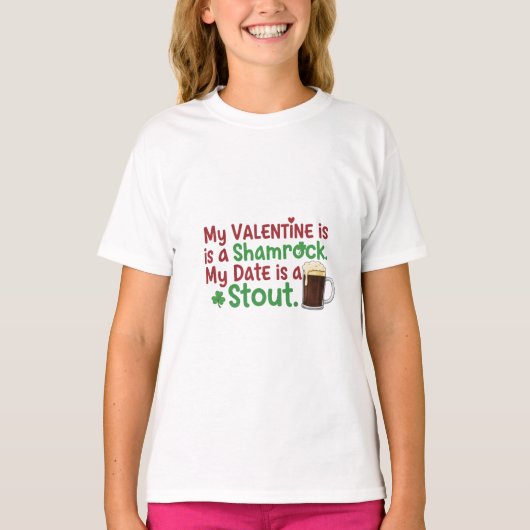 My Valentine is a Shamrock Funny St. Patrick's Day Tシャツ (正面)
