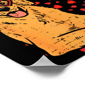 My Valentine Is Golden Retriever Valentines Day Pe ポスター (角)