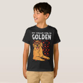 My Valentine Is Golden Retriever Valentines Day Pe Tシャツ (正面フル)