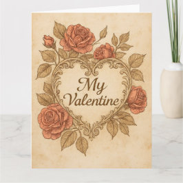 My Valentine Vintage Greeting カード
