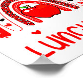 My Valentines Call Me Lunch Lady Rainbow Valentine ポスター (角)