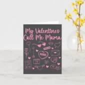 My Valentines Call Me Mama For Mom Mommy Valentine カード (黄色い花)