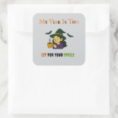 My Vibe Is Too Lit - Halloween Sticker スクエアシール (バッグ)