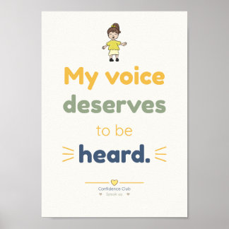 My Voice | こどものためのアファメーションポスター ポスター