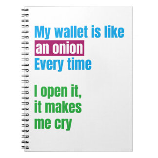 My wallets is like an onion -joke quote- ノートブック