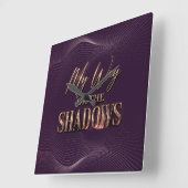 My Way Or The Shadows - フルカバレッジバージョン スクエア壁時計 (傾斜)