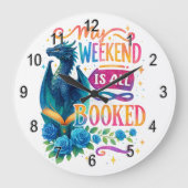 My Weekend Is All Booked ラージ壁時計 (正面)