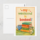 "My Weekend Is Booked" ポストカード (正面/裏面)